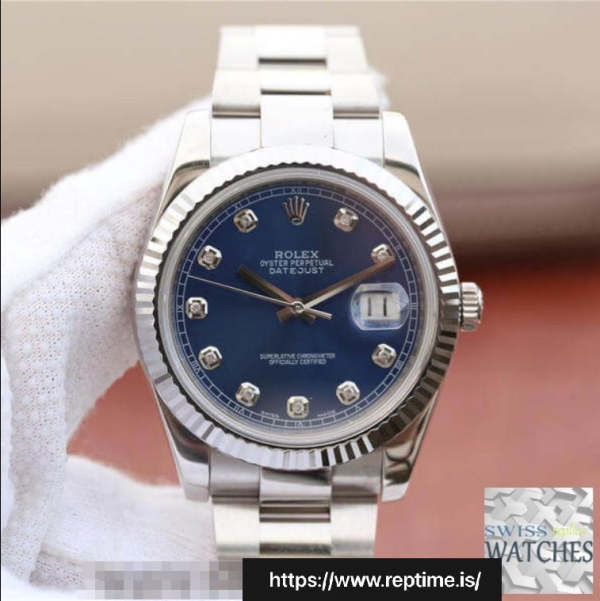 ROLEX DATEJUST BLUE DIAL STAINLESS STEEL 41MM SWISS REPLICA m126334.0015