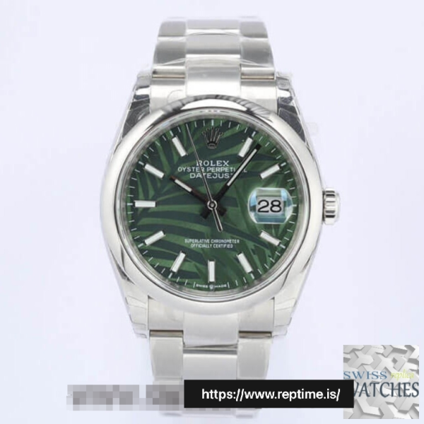 ROLEX DATEJUST GREEN DIAL STAINLESS STEEL 36MM SWISS REPLICA m126200.0020