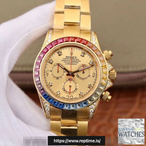ロレックスデイトナコスモグラフゴールドダイヤルイエローゴールド40MMスイスレプリカ116598rbow.3