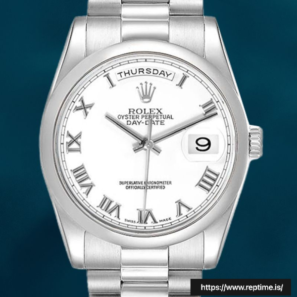 ロレックスデイデイト36mm 118206-0041 メンズホワイトダイヤル