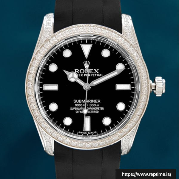 ロレックスサブマリーナ116610メンズ40ミリメートルブラックダイヤルダイヤモンドベゼルスイスのレプリカを見る