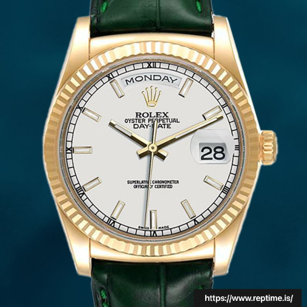 ロレックス デイデイト 36mm m118138-0123 メンズ ゴールドトーン