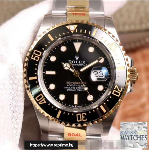 ROLEX SEA DWELLER BLACK DIAL STAINLESS STEEL 43MM SWISS REPLICA m126603.1
