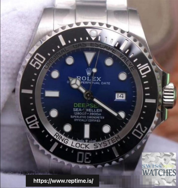 ROLEX SEA DWELLER BLUE DIAL STAINLESS STEEL 44MM SWISS REPLICA m126660.0002