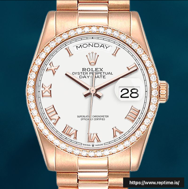 ロレックス デイデイト 36mm メンズ m128345rbr-0054 ホワイトダイヤル