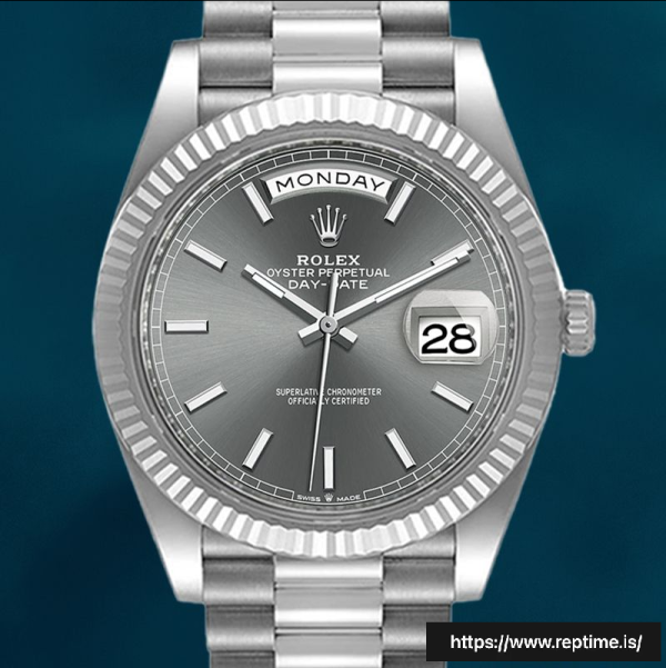 ロレックスデイデイト40mm m228236-0013メンズシルバートーンプレジデントブレスレット