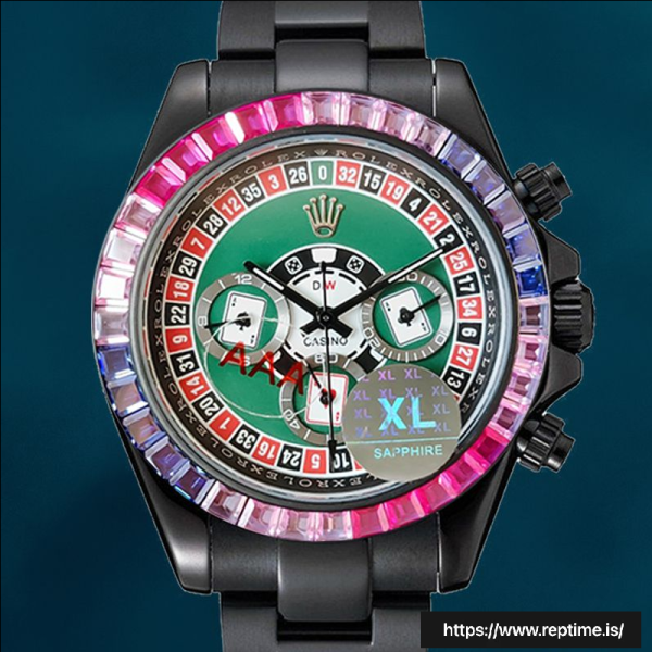 ロレックスデイトナDIW 40ミリメートルメンズオイスターブレスレットブラックトーンスイスレプリカ時計