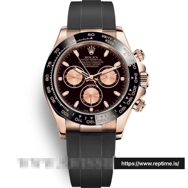 ロレックスデイトナ116515ln.1メンズブラック＆ランプ;ローズ40MM