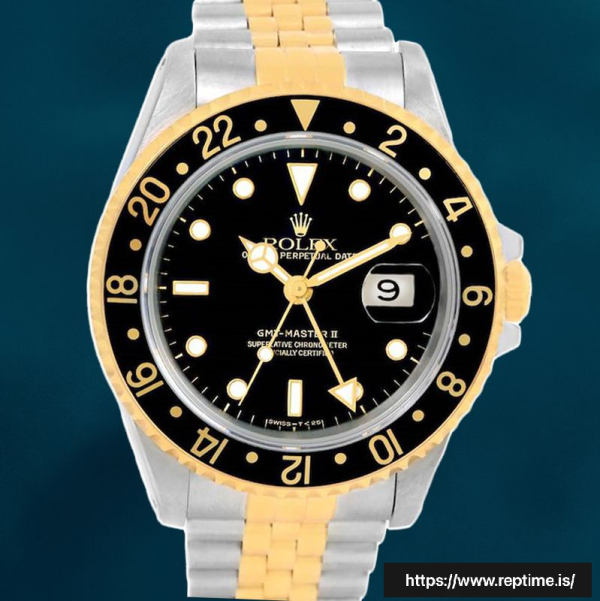 ロレックスGMTマスターメンズ16713BKSJ 40mm ブラックダイヤル