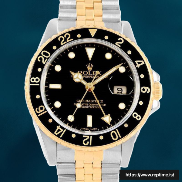 ロレックスGMTマスターメンズ16713BKSJ-1 40mm ブラックダイヤル