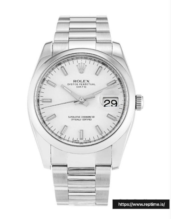 ロレックスオイスターパーペチュアルデイト115200ユニセックス自動34 MM