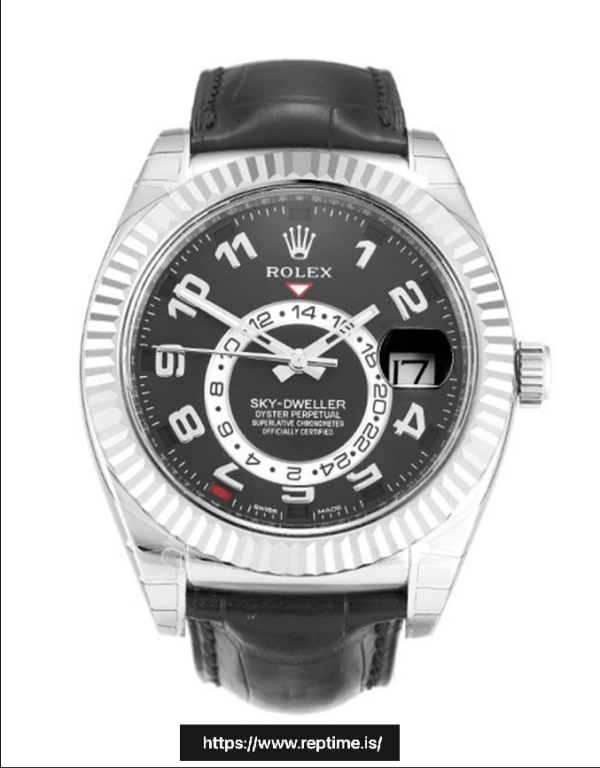 ロレックススカイドゥエラー自動ブラック326139 42MM