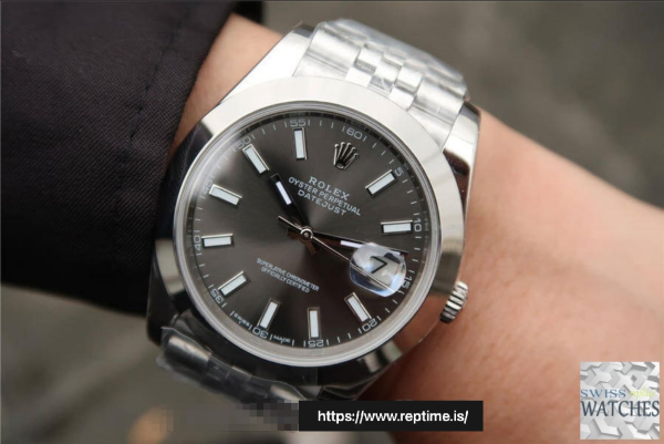 ROLEX DATEJUST GREY DIAL STAINLESS STEEL 41MM SWISS REPLICA m126300.0008 - Image 10