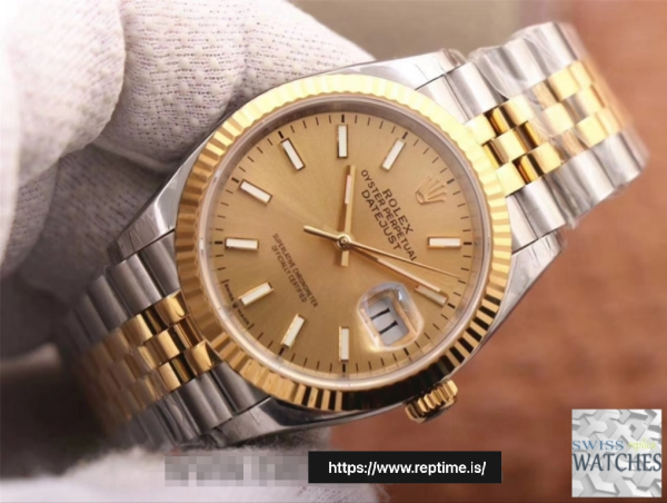 ROLEX DATEJUST CHAMPAGNE DIAL STAINLESS STEEL 36MM SWISS REPLICA m126233.0015 - Image 2