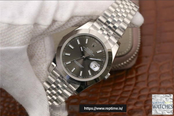 ROLEX DATEJUST GREY DIAL STAINLESS STEEL 41MM SWISS REPLICA m126300.0008 - Image 2