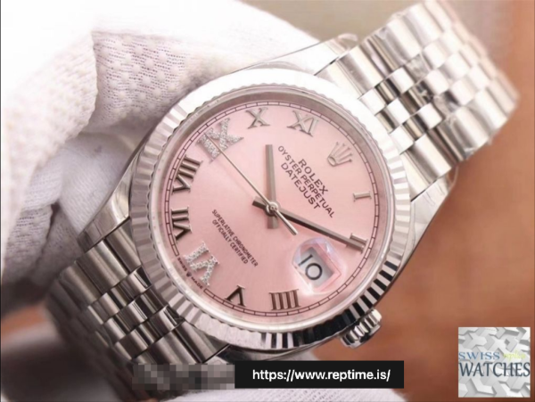 ROLEX DATEJUST PINK DIAL STAINLESS STEEL 36MM SWISS REPLICA m126234.0031 - Image 2