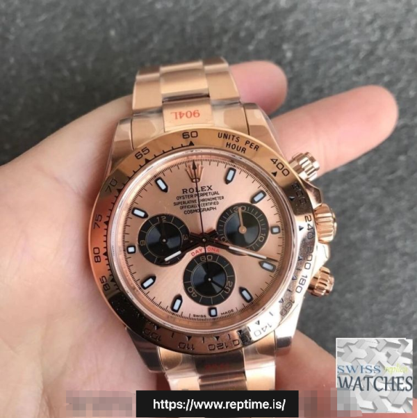 ロレックスデイトナシャンパンダイヤル18Kローズゴールド40MMスイスレプリカm116505.0009 - Image 2