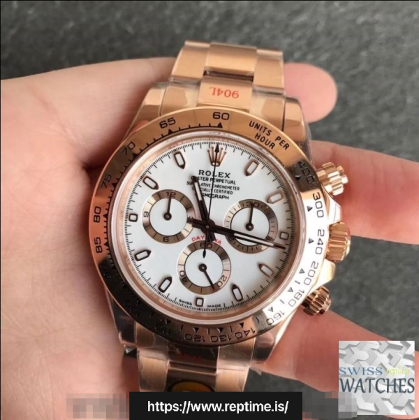 ロレックスデイトナホワイトダイヤル18Kローズゴールド40MMスイスレプリカm116505.0010 - Image 2