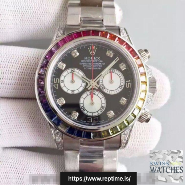 ROLEX DAYTONA COSMOGRAPH BLACK DIAL STAINLESS STEEL 40MM SWISS REPLICA 116595rbow.2 - Image 2