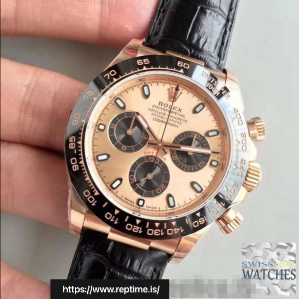 ROLEX DAYTONA COSMOGRAPH GOLD DIAL WATERPROOF 40MM SWISS REPLICA 116515ln.11 - Image 2