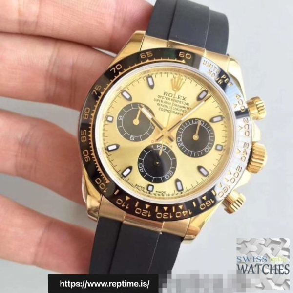 ROLEX DAYTONA COSMOGRAPH GOLD DIAL WATERPROOF 40MM SWISS REPLICA 116518ln.4 - Image 2