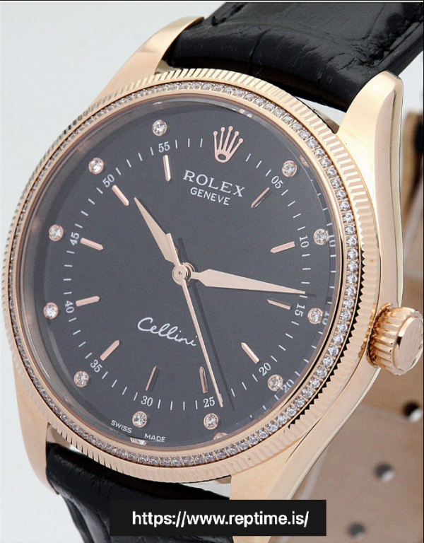 Rolex Cellini Quartz Black 4233/8 25MM - Image 2