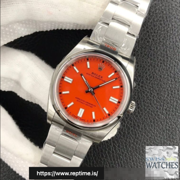 ロレックスオイスターパーペチュアルレッドダイヤルステンレススチール36MMスイスレプリカm126000.0007 - Image 2