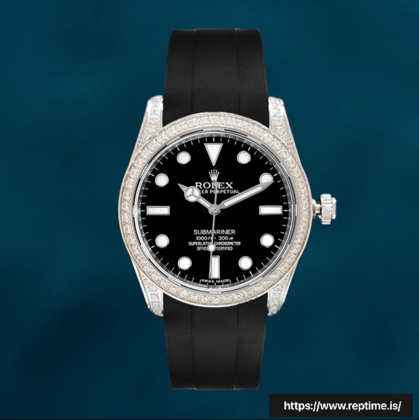 ロレックスサブマリーナ116610メンズ40ミリメートルブラックダイヤルダイヤモンドベゼルスイスのレプリカを見る - Image 2