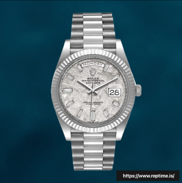 ロレックスデイデイト40mm m228236-0011メンズシルバートーンプレジデントブレスレット - Image 2