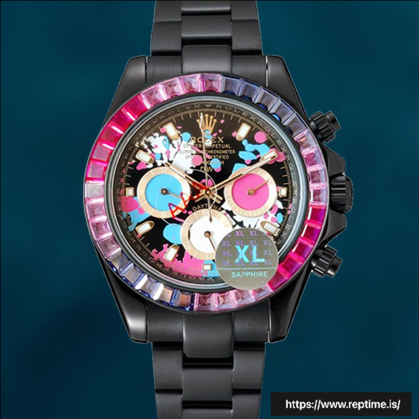 ロレックスデイトナメンズDIW 40ミリメートルカラフルなダイヤルスイスレプリカ時計 - Image 2