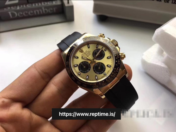 ロレックスデイトナ116518.2メンズゴールド＆ランプ;ブラック40MM - Image 2