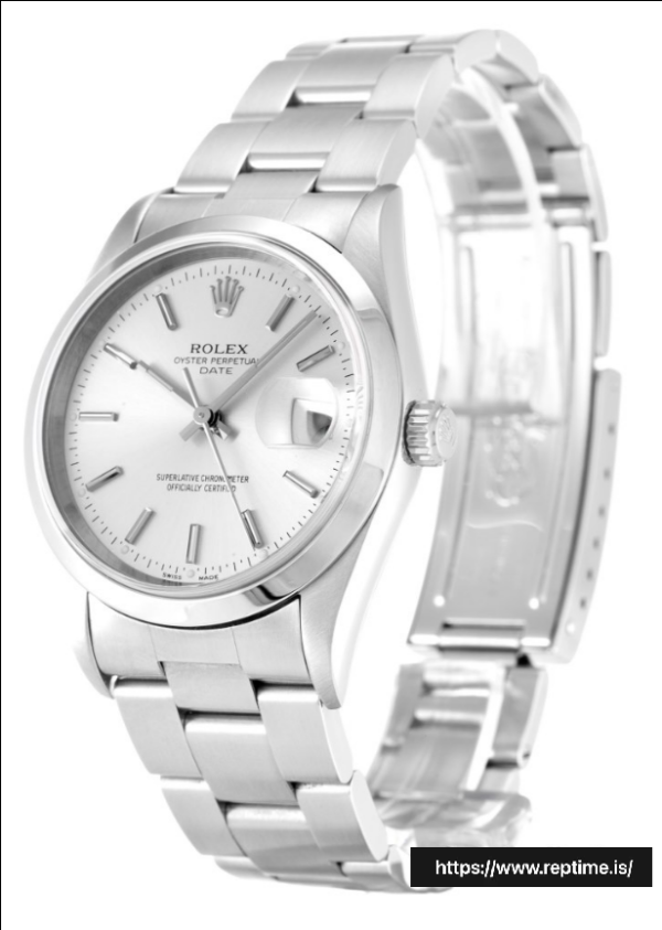 ロレックスオイスターパーペチュアルデイト15200ユニセックス自動34 MM - Image 2