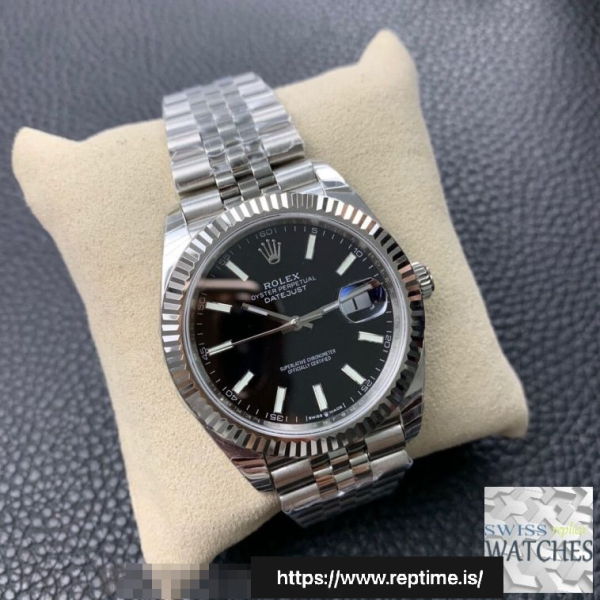 ROLEX DATEJUST BLACK DIAL STAINLESS STEEL 41MM SWISS REPLICA m126334.0018 - Image 2