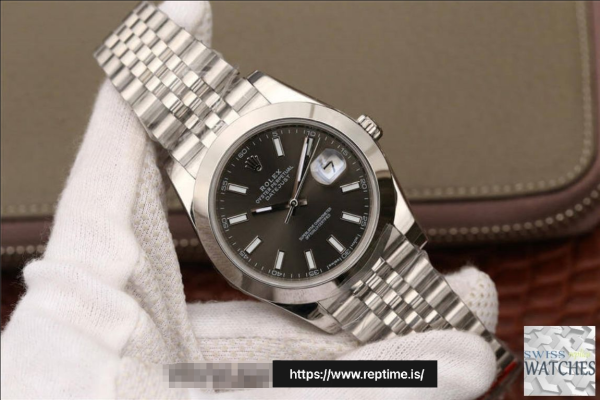 ROLEX DATEJUST GREY DIAL STAINLESS STEEL 41MM SWISS REPLICA m126300.0008 - Image 3