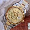 ROLEX SKY DWELLER YELLOW DIAL STAINLESS STEEL 42MM SWISS REPLICA 326938.72418 - Image 3