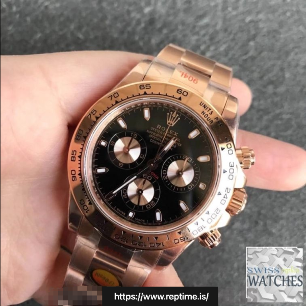 ロレックスデイトナブラックダイヤル18Kローズゴールド40MMスイスレプリカm116505.0008 - Image 3