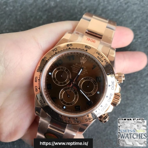 ロレックスデイトナブラウンダイヤル18Kローズゴールド40MMスイスレプリカm116505.0011 - Image 3