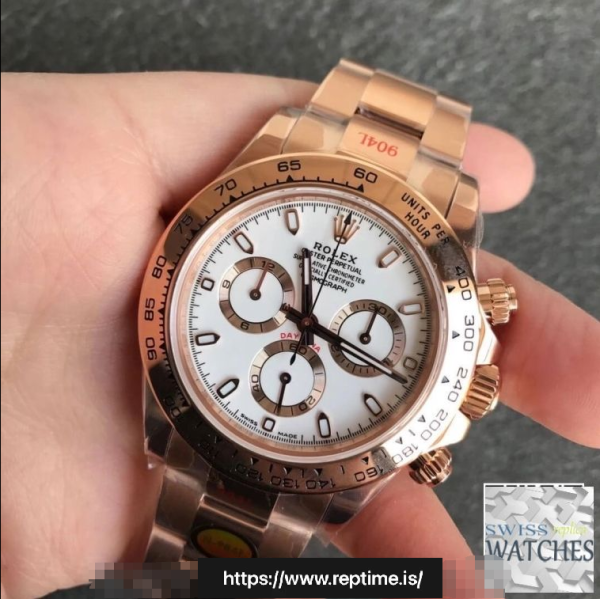 ロレックスデイトナホワイトダイヤル18Kローズゴールド40MMスイスレプリカm116505.0010 - Image 3