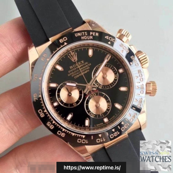 ROLEX DAYTONA COSMOGRAPH BLACK DIAL WATERPROOF 40MM SWISS REPLICA 116515ln.9 - Image 3