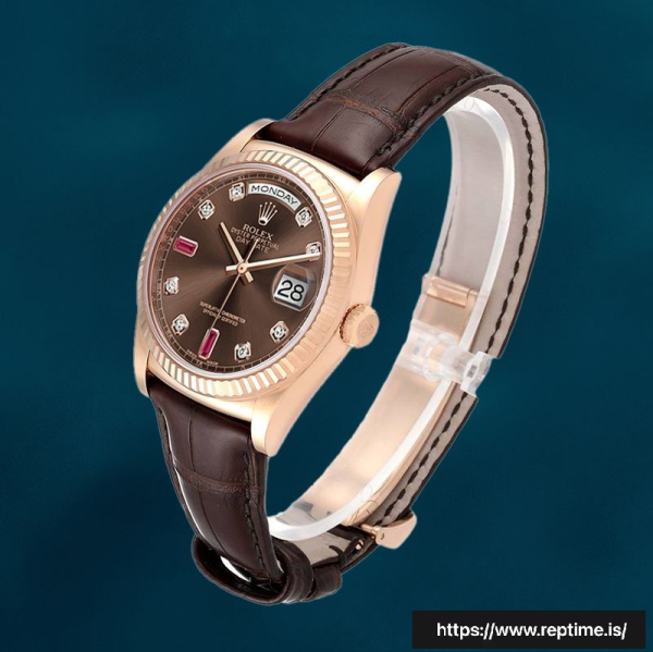 ロレックス デイデイト 36mm 118135-0022 メンズ ブラウン文字盤 - Image 3