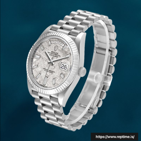 ロレックスデイデイト40mm m228236-0011メンズシルバートーンプレジデントブレスレット - Image 3