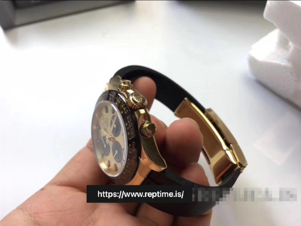 ロレックスデイトナ116518.2メンズゴールド＆ランプ;ブラック40MM - Image 3