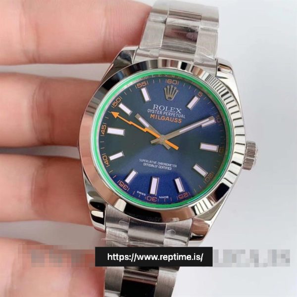 ロレックス ミルガウス 116400.2 メンズ ブルー 40MM - Image 3