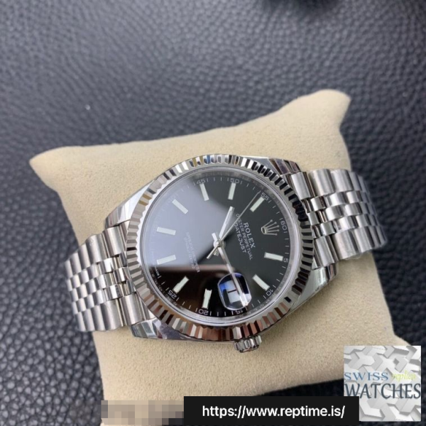 ROLEX DATEJUST BLACK DIAL STAINLESS STEEL 41MM SWISS REPLICA m126334.0018 - Image 3