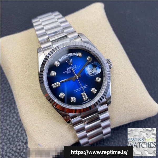 ロレックスデイデイトブルーダイヤルサファイアクリスタル36MMスイスレプリカm128239.0023 - Image 4