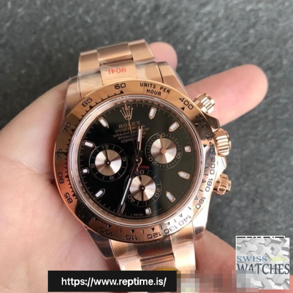 ロレックスデイトナブラックダイヤル18Kローズゴールド40MMスイスレプリカm116505.0008 - Image 4