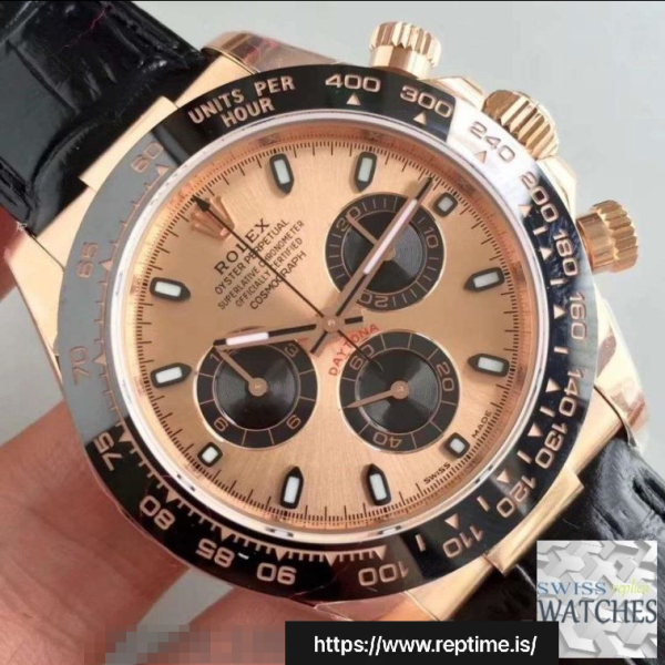 ROLEX DAYTONA COSMOGRAPH GOLD DIAL WATERPROOF 40MM SWISS REPLICA 116515ln.11 - Image 4