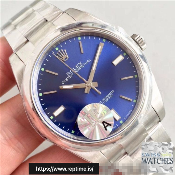 ロレックスオイスターパーペチュアルブルーダイヤルスクラッチプルーフ39ミリメートルスイスのレプリカ114300.12 - Image 4