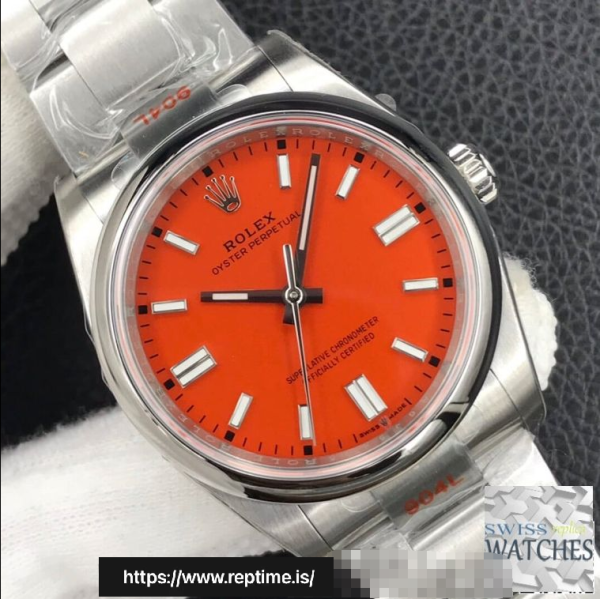 ロレックスオイスターパーペチュアルレッドダイヤルステンレススチール36MMスイスレプリカm126000.0007 - Image 4