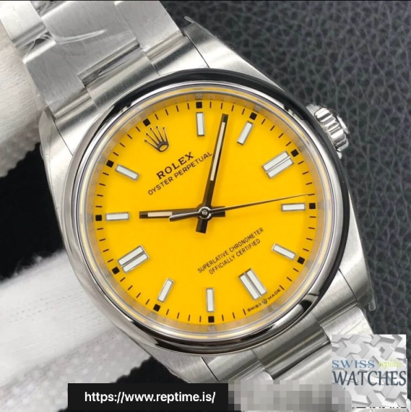 ロレックスオイスターパーペチュアルイエローダイヤルスクラッチプルーフ36MMスイスレプリカm126000.0004 - Image 4